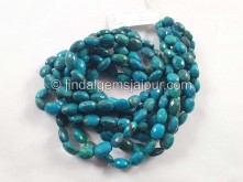 Deep Blue Chrysocolla Faceted Oval Beads