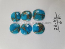 Copper Mohave Turquoise Rose Cut Slices -- DETRQ200