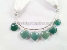 Grandidierite Faceted Heart Beads -- GRDRT57