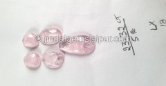 Morganite Rose Cut Slices