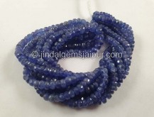 Tanzanite Faceted Roundelle Beads -- TZA124