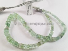 Mint Green Tourmaline Cut Bolt Shape Beads