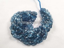 London Blue Topaz Faceted Pear Beads -- LBT94
