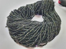 Black Tourmaline Faceted Round Beads -- TURA497