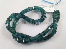 Blue Tourmaline Step Cut Roundelle Beads -- TOURBG100 Blue Tourmaline Step Cut Roundelle Beads -- TOURBG100