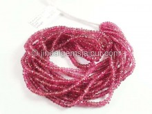 Rubellite Faceted Roundelle Beads -- RBLT74