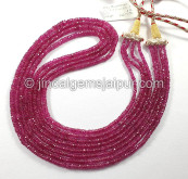 Ruby Mozambique Faceted Roundelle Shape Beads