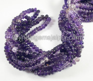 Amethyst Shaded Smooth Roundelle Shape Beads Amethyst Shaded Smooth Roundelle Shape Beads