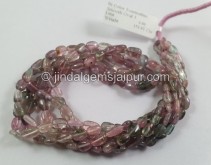 Bi Color Tourmaline Smooth Oval Beads