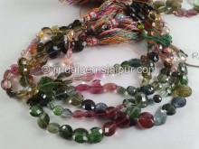 Tourmaline Faceted Coin Beads