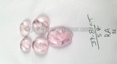 Morganite Rose Cut Slices