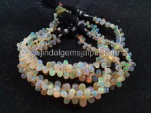 Yellow Ethiopian Opal Smooth Drops Beads -- ETOPA109