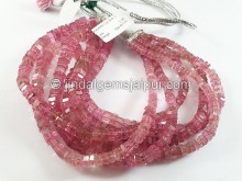 Rubellite Cut Bolt Shape Beads