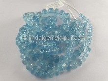 Aquamarine Smooth Roundelle Beads -- AQMA249 Aquamarine Smooth Roundelle Beads -- AQMA249