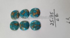 Copper Mohave Turquoise Rose Cut Slices -- DETRQ198