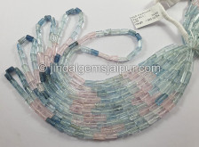 Multi Aquamarine Pipe Shape Medium Beads Multi Aquamarine Pipe Shape Medium Beads