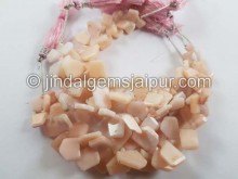 Pink Opal Flat Slice Cut Beads -- POP68