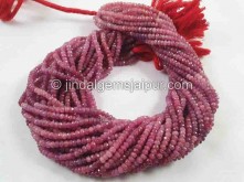 Natural Ruby Shaded Faceted Roundelle Beads -- RBY42