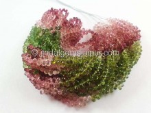 Multi Pink & Green Tourmaline Faceted Drops Beads Multi Pink & Green Tourmaline Faceted Drops Beads