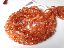 Sunstone Faceted Oval Shape Beads