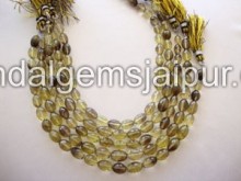 Bi Lemon Quartz Faceted Drum Beads