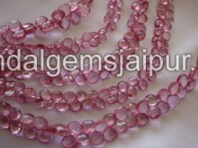 Pink Topaz Faceted Heart Shape Beads