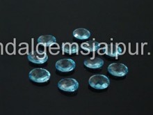 Sky Blue Topaz Briollete Oval Shape Beads