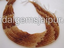 Hessonite Faceted Roundelle