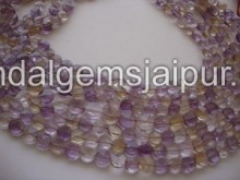 Ametrine Faceted Coin Beads