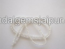 White Diamond Faceted Roundelle Beads