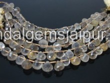 Golden Rutile Faceted Onion Shape Beads