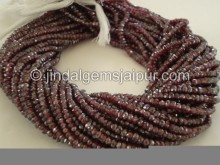 Almandarine Garnet Faceted Roundelle Shape Beads