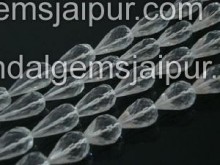 Crystal Faceted Drops Shape Beads