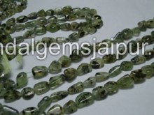 Moss Prehnite Plain Nuggets Shape Beads