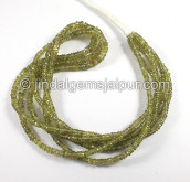 Green Sapphire Faceted Tyre Shape Beads