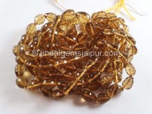 Honey Quartz Concave Cut Drops Beads