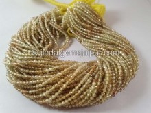 Natural Yellow Zircon Shaded Faceted Round Beads -- ZRCN53 Natural Yellow Zircon Shaded Faceted Round Beads -- ZRCN53