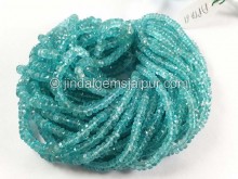 Greenish Blue Apatite Faceted Roundelle Beads