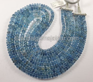 Santa Maria Aquamarine Smooth Roundelle Beads