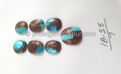 Copper Lava Mohave Turquoise Rose Cut Slices