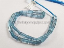 Santa Maria Aquamarine Pipe Shape Beads