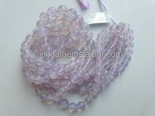 Lavender Quartz Or Scorolite Smooth Round Beads