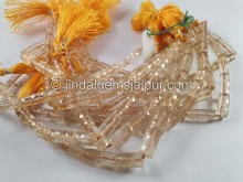 Citrine Concave Cut Pipe Beads