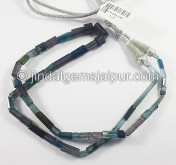Blue Tourmaline Shaded Pipe Shape Beads Blue Tourmaline Shaded Pipe Shape Beads