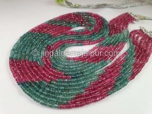 Blue Pink Tourmaline Faceted Roundelle Beads