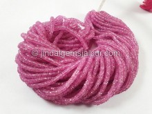 Pink Sapphire Faceted Tyre Beads  -- SPPH197