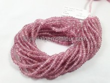 Purplish Pink Spinel Smooth Roundelle Beads -- PNSP5