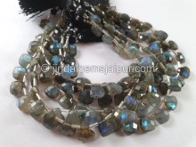 Labradorite Faceted Fancy Heart Beads -- LABA95