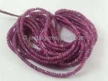 Ruby Natural Faceted Roundelle Beads -- RBY57