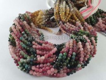 Tourmaline Faceted Round Beads